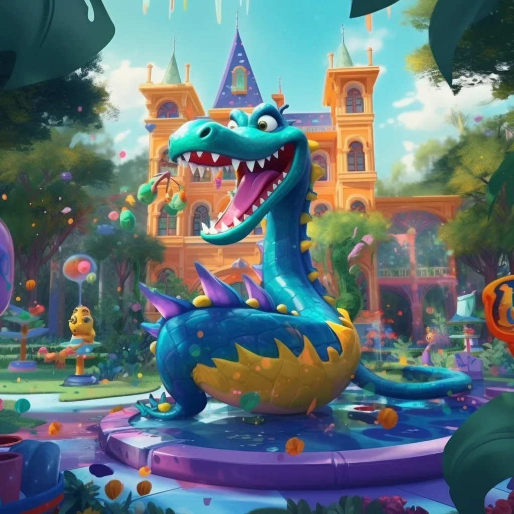 colorful gator school mascot design