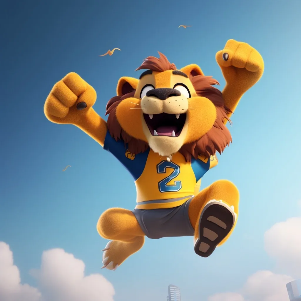 Lion school mascot