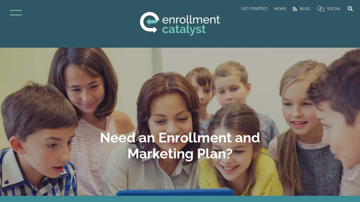 Enrollment Catalyst homepage, enrollmentcatalyst.com, September 2026