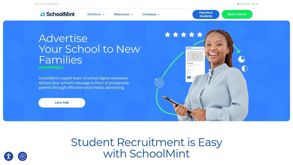 SchoolMint homepage, schoolmint.com, September 2026