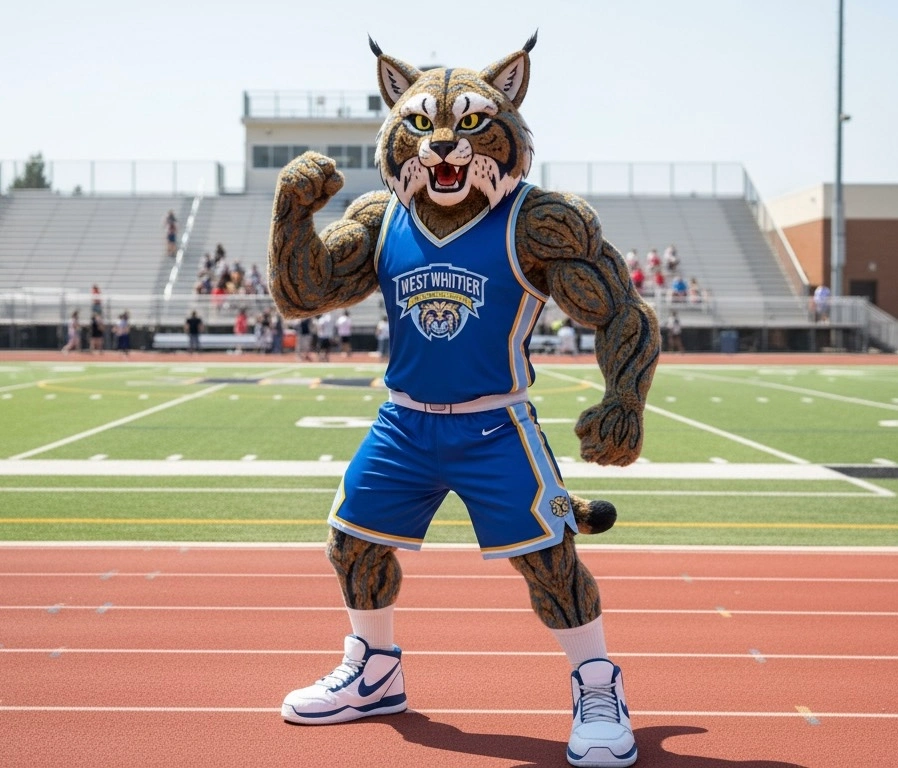 Bobcat mascot finished costume