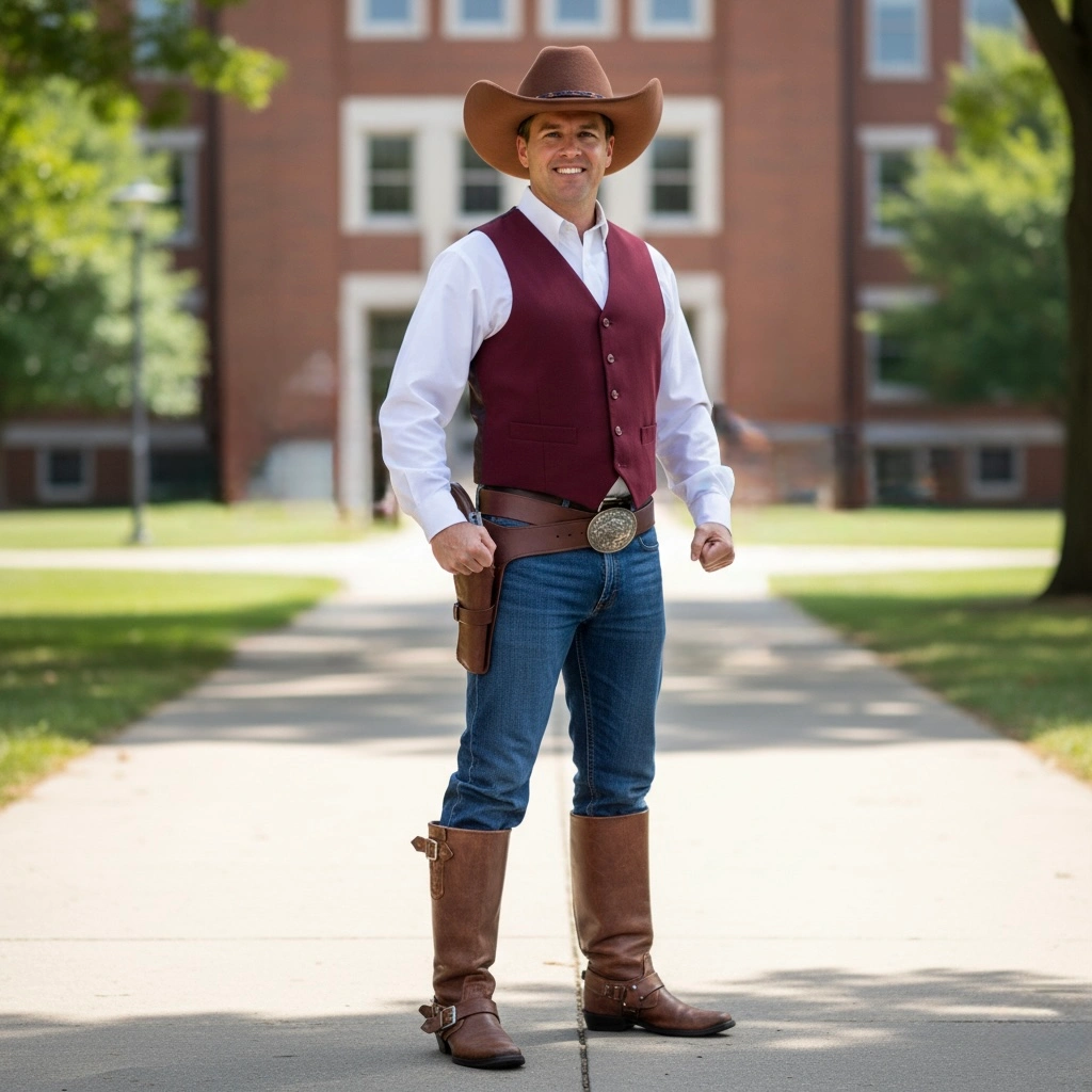 Pioneer mascot finished costume