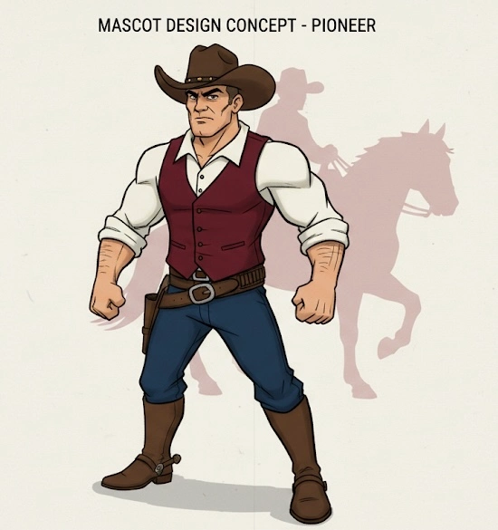 Pioneer mascot design concept