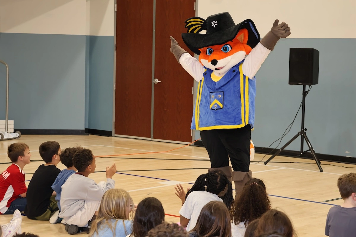 Rochembeau mascot character reveal event