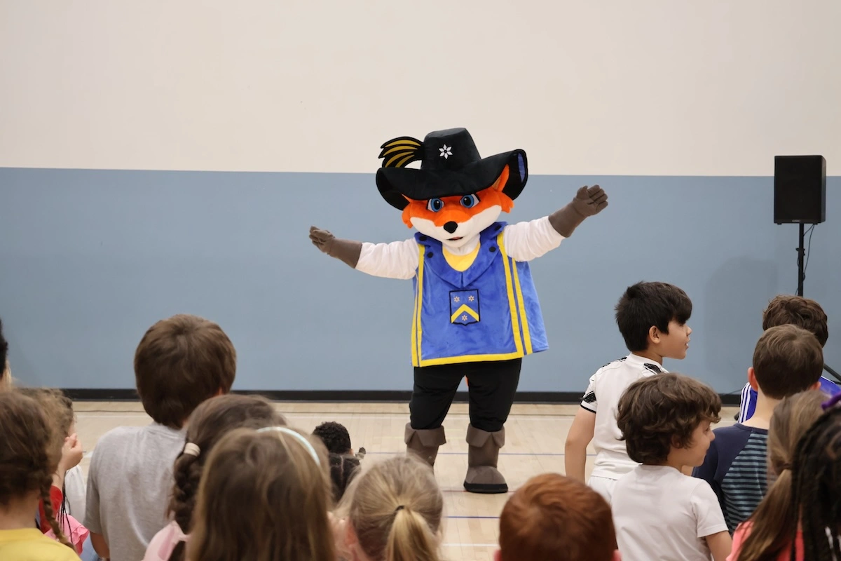 Rochembeau mascot costume unveiling