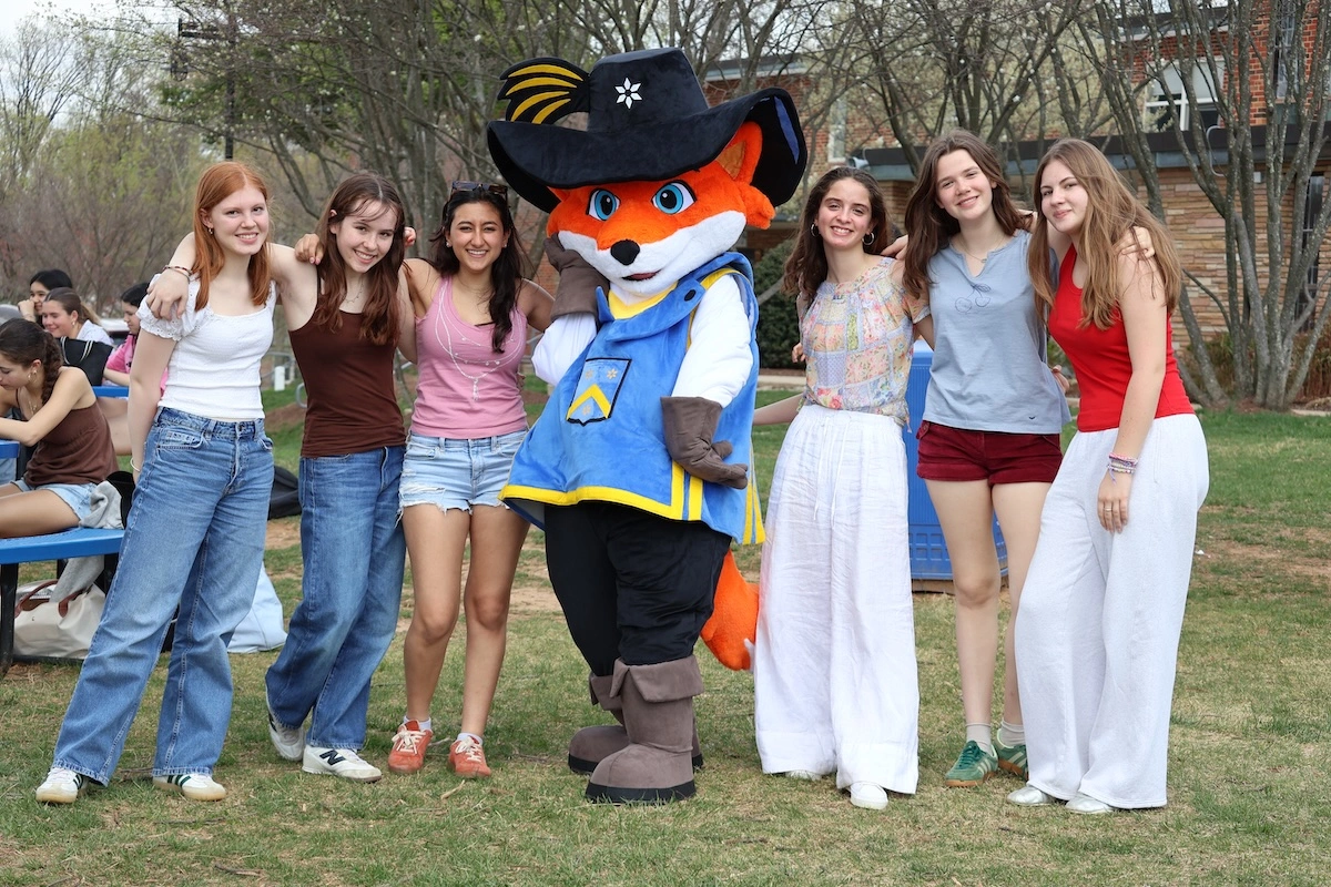 Rochembeau mascot reveal event crowd