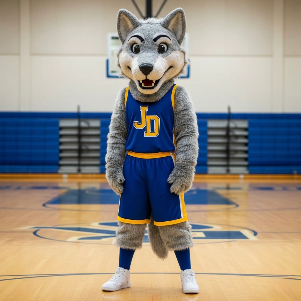 Wolf mascot finished costume