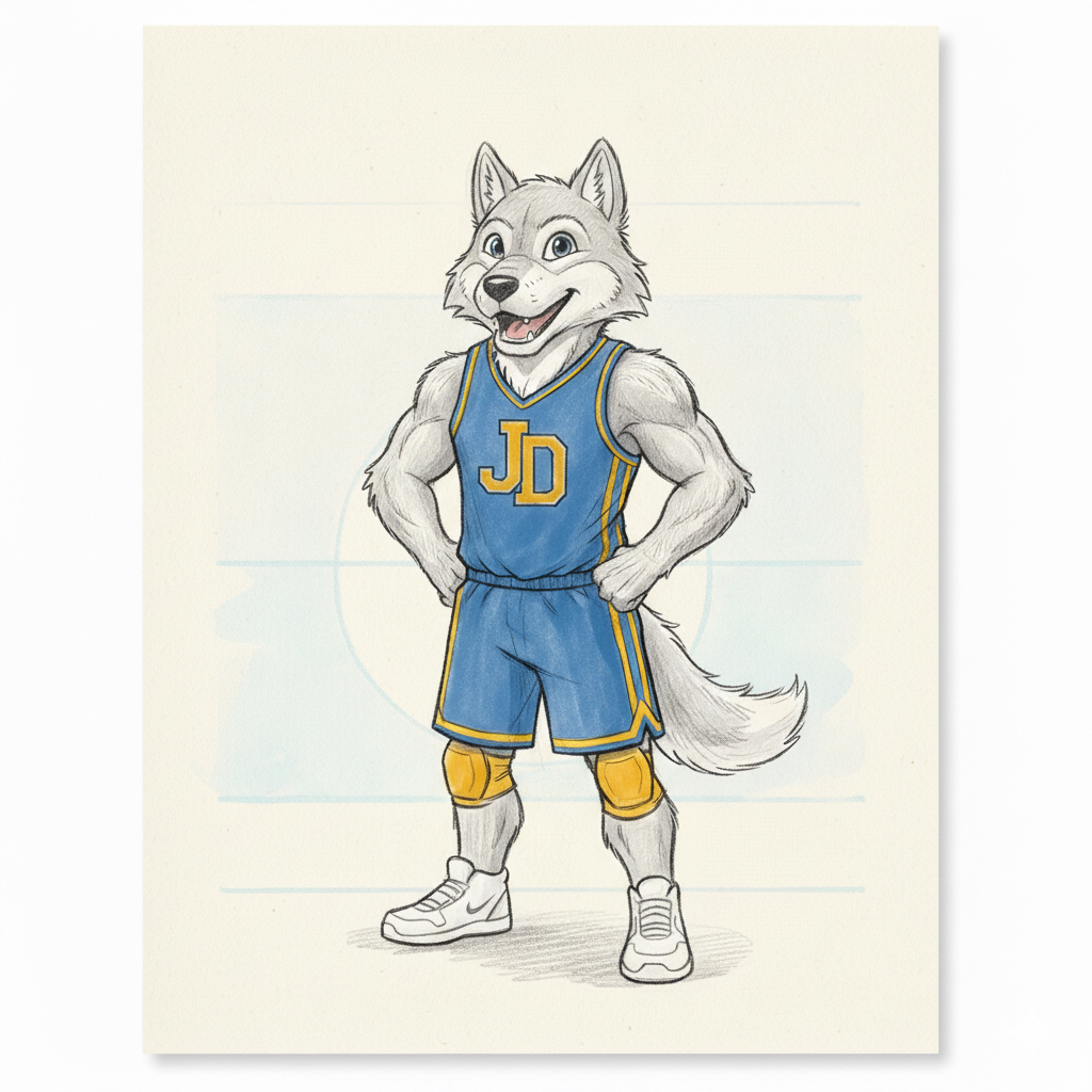 Wolf mascot design concept