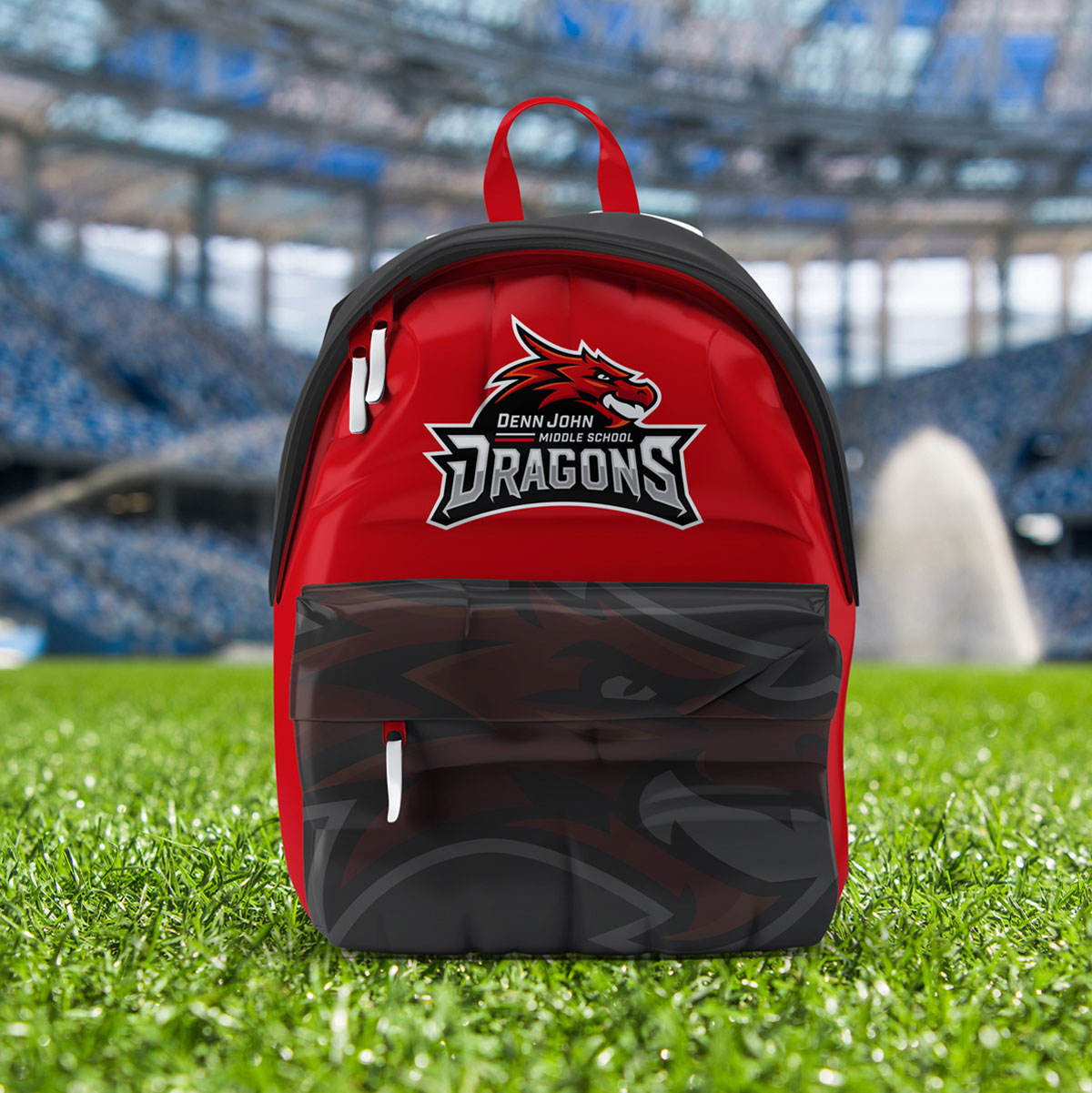 Denn John Middle School Logo Dragon Mascot visual 7
