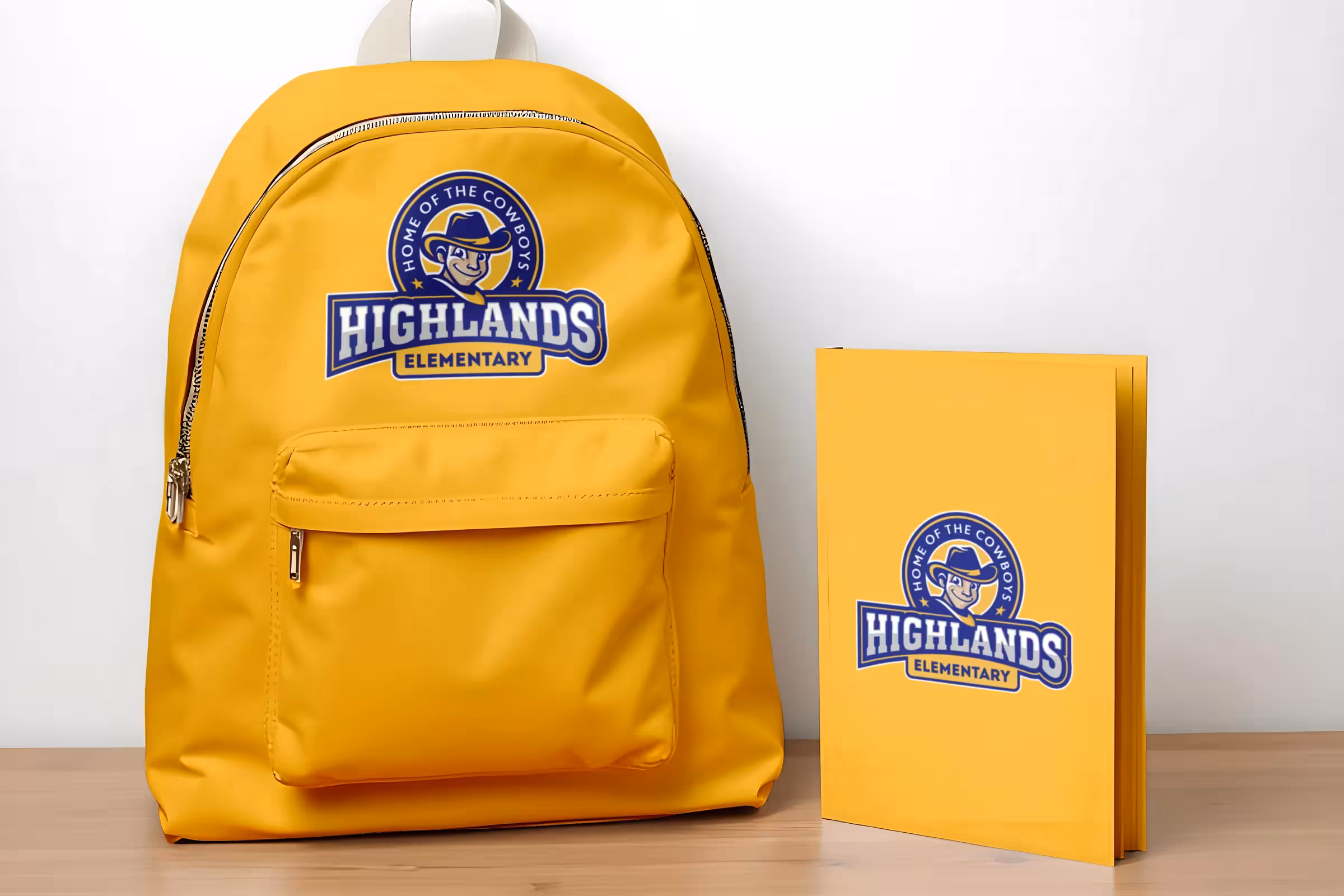 Administrative binders—Cowboys crest decals for official school documents