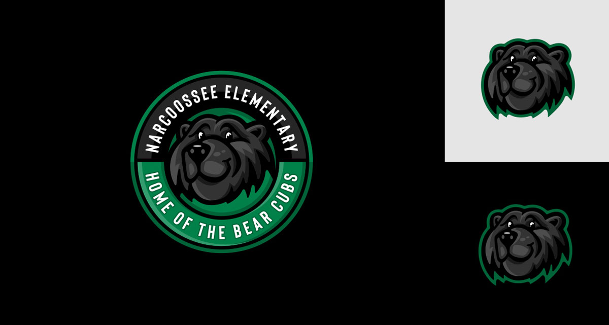 Narcoossee Elementary School Logo Bear Mascot visual 5