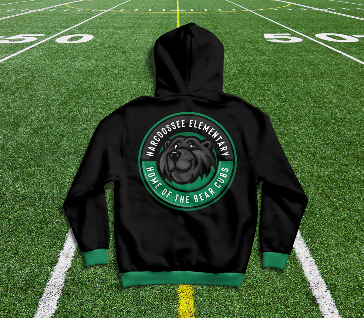 Narcoossee Elementary School Logo Bear Mascot visual 2