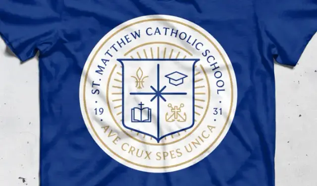 St. Matthew Catholic School Mascot Logo Design | School Branding Agency