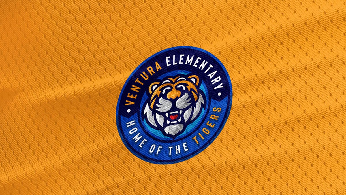 Ventura Elementary School Logo Tiger Mascot visual 3