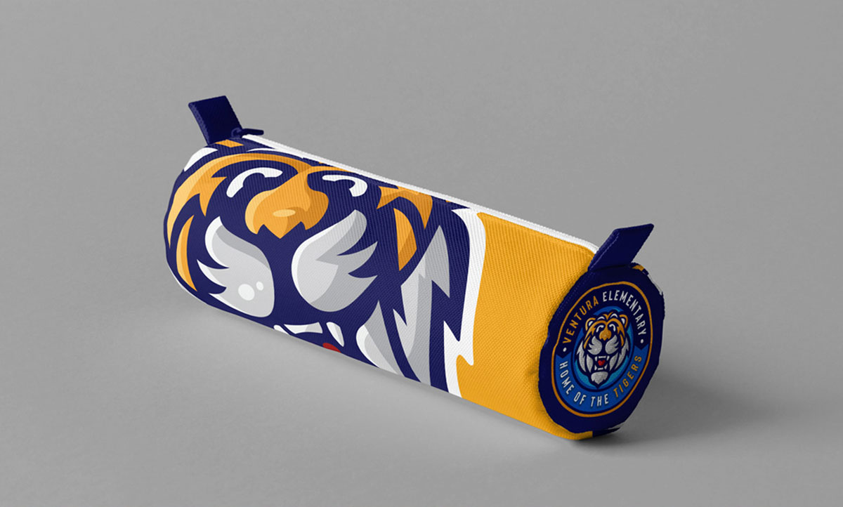 Ventura Elementary School Logo Tiger Mascot visual 2