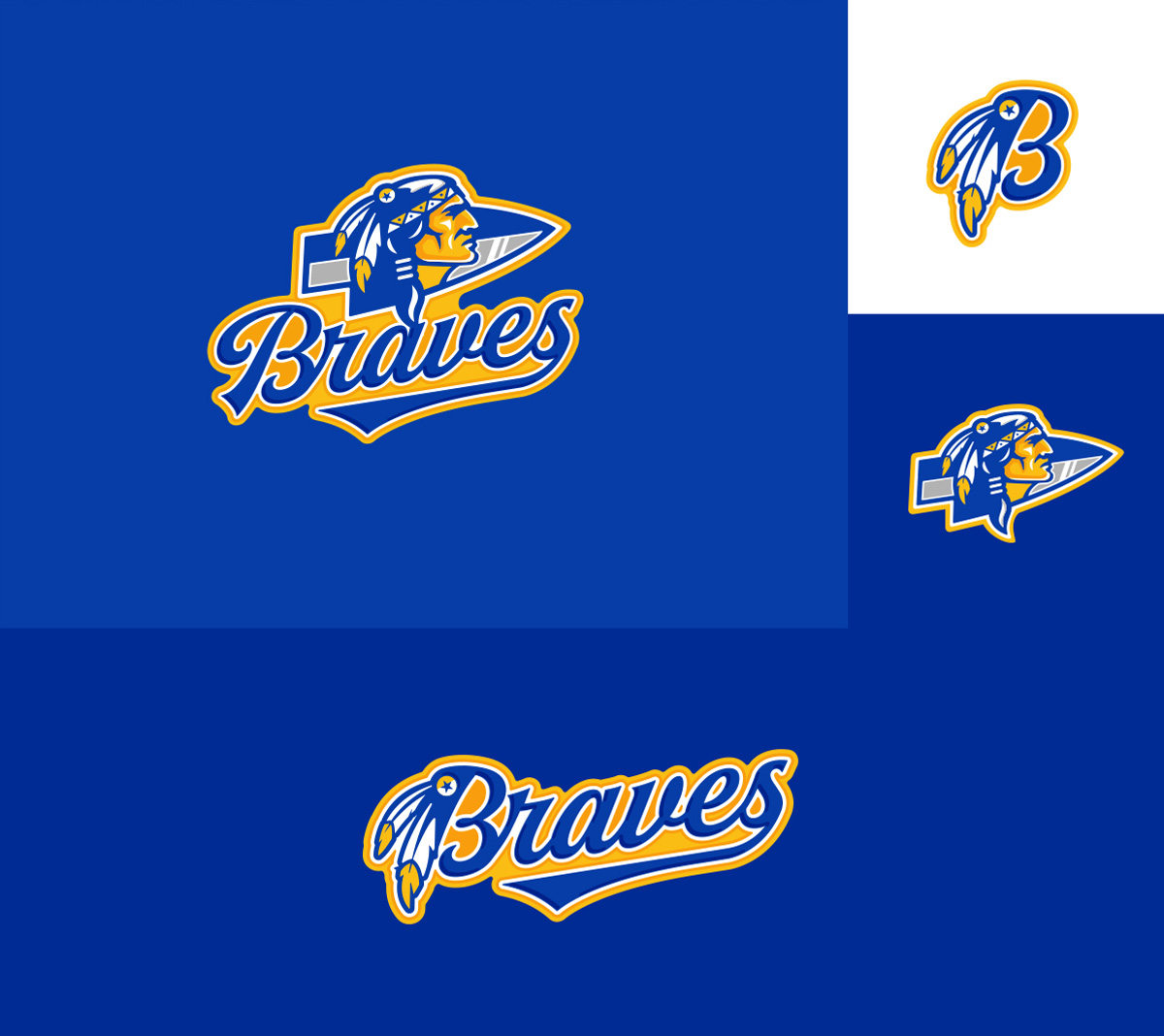 BRAVES High School Mascot & Logo Design visual 2