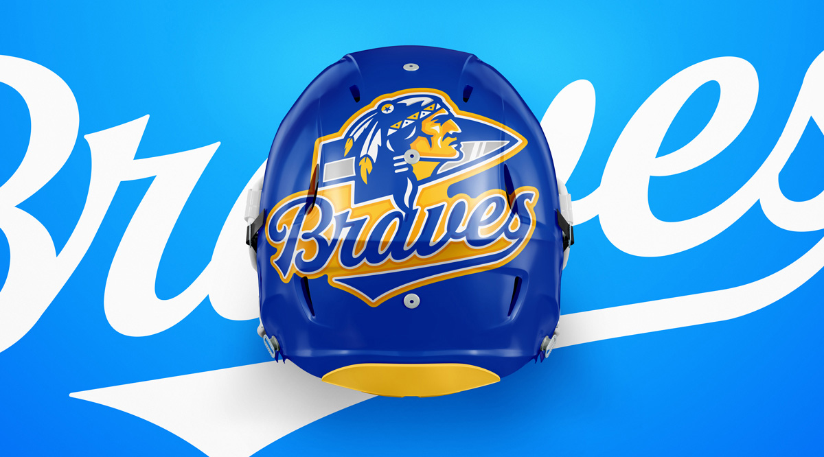 BRAVES High School Mascot & Logo Design visual 4