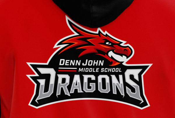 Denn John Middle School Logo Dragon Mascot