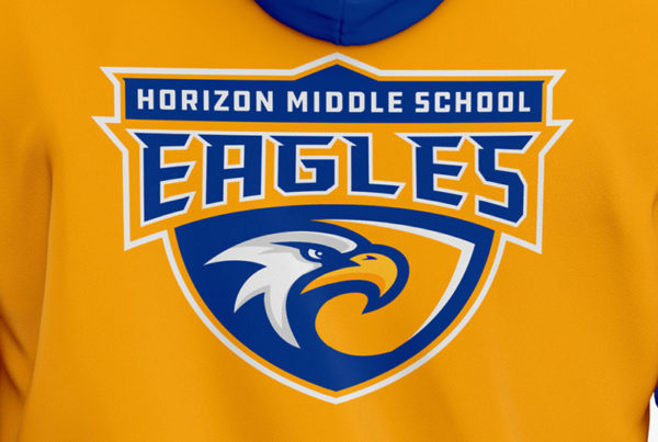 horizon middle school logo design