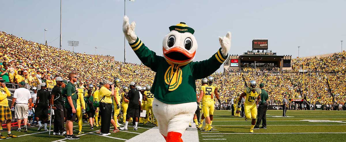 University of Oregon Duck Mascot